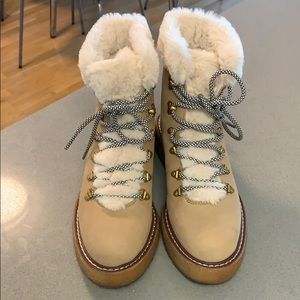 J.crew brown winter ankle boots size 7.5